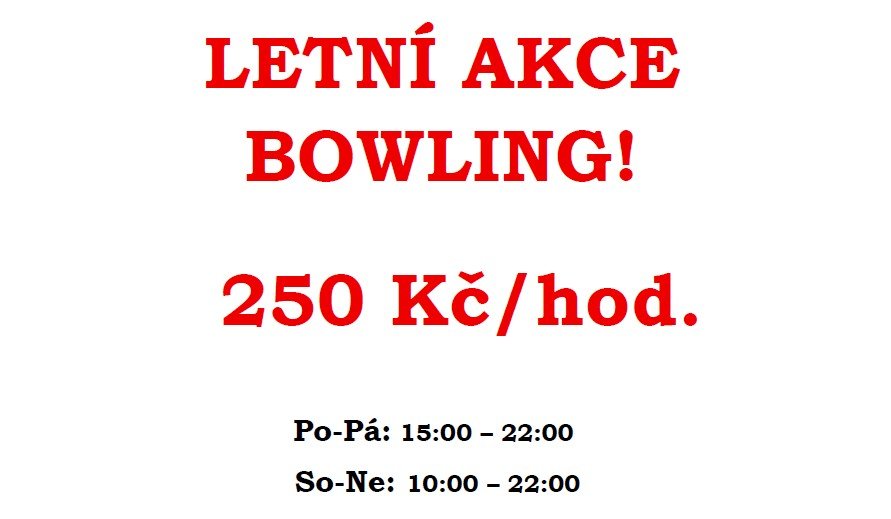 letní akce na bowling